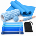 Yoga & Pilates Set – Resistance Bands & Recovery Kit – Blue