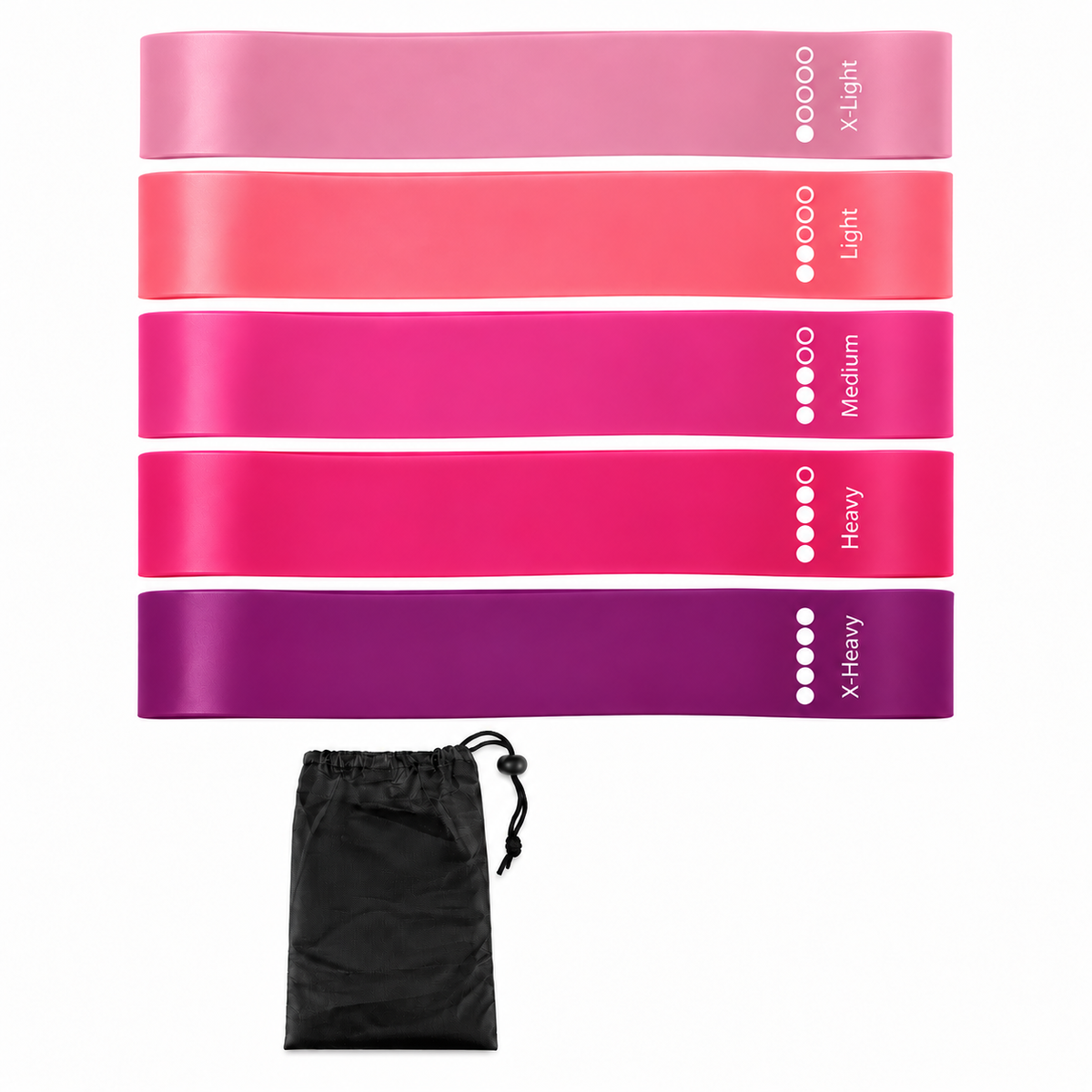 Yoga & Pilates Set – Resistance Bands & Recovery Kit – Pink