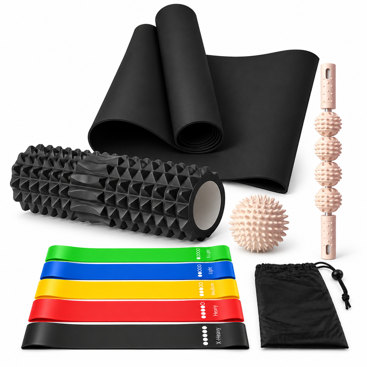 Yoga & Pilates Set – Resistance Bands & Recovery Kit